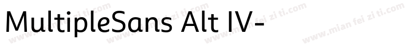 MultipleSans Alt IV字体转换